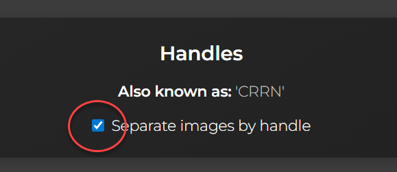 Group by Handle